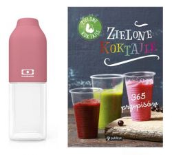 Zestaw koktajlowy: bidon Monbento + książka z przepisami na zdrowe i smaczne koktajle