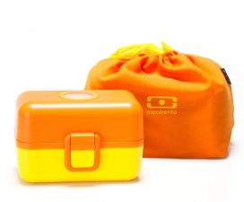 Ozdobna, pomarańczowa torebka MONBENTO na MB Original i Square - pomarańcza