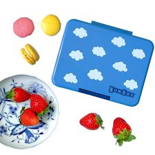 Yumbox Mini Snack minilunchbox z 3 przegródkami dla dzieci - True Blue Clouds Rainbow