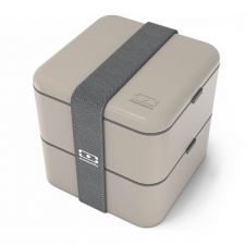 Dwupoziomowy lunch box MONBENTO Square 1,7 litra - szary