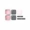 MONBENTO Square Collection Litchi - pastelowo różowy lunchbox