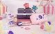 MONBENTO Tresor Bunny - różowo-fioletowy bento lunchbox dla dzieci