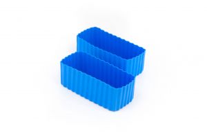 Zestaw 2 silikonowych pojemniczków do Little Lunch box - niebieskie