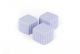 Zestaw 3 kwadratowych, silikonowych pojemniczków do Little Lunch box - purpurowe