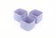Zestaw 3 kwadratowych, silikonowych pojemniczków do Little Lunch box - purpurowe