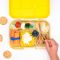 Zestaw 3 okrągłych, silikonowych pojemniczków do lunchboxów Yumbox - Yellow
