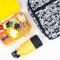 Zestaw 3 okrągłych, silikonowych pojemniczków do lunchboxów Yumbox - Yellow