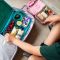 Zestaw 3 okrągłych, silikonowych pojemniczków do lunchboxów Yumbox - Blue