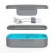 Lunchbox z 5 przegródkami i sztućcami w zestawie - Eseasons 5 Blue grey 1,3 litra