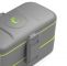 Dwupoziomowy lunchbox z 4 przegródkami i sztućcami w zestawie - Dark Grey Green 1,2 l