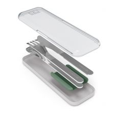 Sztućce Monbento Slim Box Natural Green