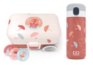 Zestaw Monbento Umbrella - Monbento Tresor + butelka termiczna Mb Pop