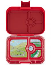 Yumbox Panino Wow Red lunchbox dla dzieci z 4 przegródkami