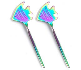Ozdobne wykałaczki, pikery ze stali nierdzewnej - zestaw kolorowe Rybki 2 sztuki LEKKABOX