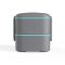 Dwupoziomowy lunchbox z 4 przegródkami i sztućcami w zestawie - Eseasons Dark Grey Blue 1,2 l