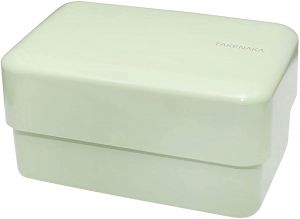 Japoński, dwupoziomowy bento box o pojemności 0,9 litra Takenaka Rectangle - Pistachio Green