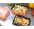 Japoński, dwupoziomowy bento box o pojemności 0,9 litra - koralowy