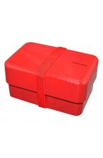 Japoński, dwupoziomowy bento box o pojemności 0,9 litra Takenaka Rectangle - Red