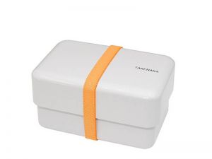 Japoński, dwupoziomowy bento box o pojemności 0,9 litra Rectangle - Glacier Gray