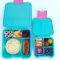 Zestaw 3 kwadratowych, silikonowych pojemniczków do Little Lunch box - Square Medium Blue
