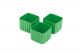 Zestaw 3 kwadratowych, silikonowych pojemniczków do Little Lunch box - Square Medium Green