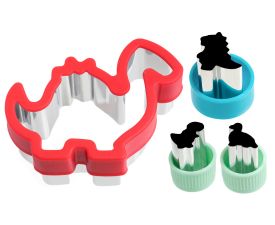 Wykrawacze ze stali nierdzewnej do chleba i tostów - zestaw 4 sztuk Dino