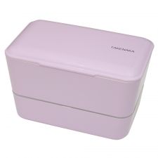 Bento box Takenaka Expanded Double Lavender 1,15 litra + widelec i przegródka w zestawie