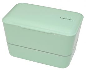 Bento box Takenaka Expanded Double Peppermint 1,15 litra + widelec i przegródka w zestawie