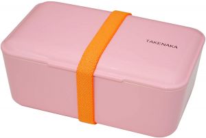 Bento box Takenaka Expanded Single 0,9 litra dla dzieci i dorosłych + ruchoma przegródka - Candy Pink