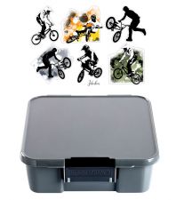Zestaw Little lunchbox + Wodoodporna naklejka - Rowery
