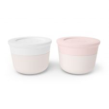 MONBENTO TEMPLE S Natural White/Pink - zestaw 2 pojemniczków na sosy