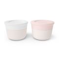 MONBENTO TEMPLE S Natural White/Pink - zestaw 2 pojemniczków na sosy