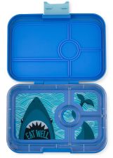 Yumbox Tapas True Blue Shark - duży lunchbox z 4 przegródkami