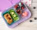 Zestaw 2 prostokątnych silikonowych pojemniczków do lunchboxów - Pastell