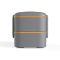 Dwupoziomowy lunchbox z 4 przegródkami i sztućcami w zestawie - Eseasons Dark Grey Orange 1,2 l