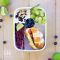Lunchbox z 5 przegródkami i sztućcami w zestawie - Eseasons 5 Dark Grey Orange 1,3 litra