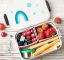 Zestaw 2 dużych silikonowych pojemniczków do lunchboxów - Rose