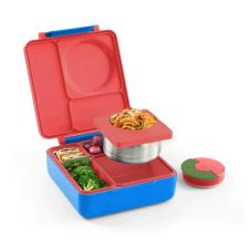 OmieBox lunchbox z termosem - bento z przegródkami dla dzieci 1,35 litra - Scooter Red