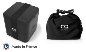 Zestaw Monbento Black - Square 1,7 litra + torebka