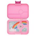 Duży lunchbox z 4 przegródkami - Yumbox Tapas Capri Pink Rainbow