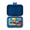Lunchbox dla dzieci z 4 przegródkami - Yumbox Panino Monte Carlo Blue Race Cars