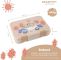 BEARFOOT bento lunchbox z 4 lub 6 przegródkami dla dzieci 650 ml - Lwy policjanci (modułowy Yumbox)