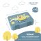 BEARFOOT bento lunchbox z 4lub 6 przegródkami dla dzieci 650 ml - małpka w koparce (modułowy Yumbox)