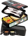 Umami - szczelny bento lunch box 1,2 l Torii de Miyajima + sztućce, przegródki i pojemniczki w zestawie