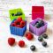 Zestaw 6 kwadratowych silikonowych pojemniczków do lunchboxów - Yumbox wielokolorowe