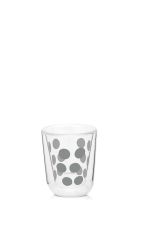 Zak!Designs Zestaw 2 szklanek 75 ml z łyżeczkami, srebrny