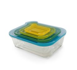 Joseph Joseph Zestaw 4 szklanych pojemników Nest Glass, mu