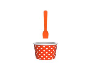 Zak!Designs Miseczka na lody, pomarańczowo biała