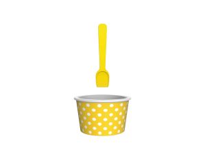 Zak!Designs Miseczka na lody, żółto biała
