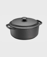 Skeppshult Garnek żeliwny 5, 5l. z żeliwną pokrywą